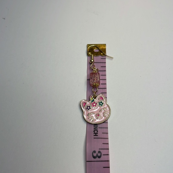 Pink Cat Unicorn Earrings - Picture 6 of 8